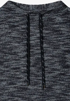 Shirt met structuur en trechtervormige hals