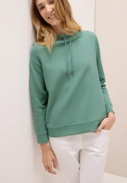 Shirt met structuur en trechtervormige hals