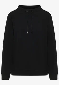 Shirt met structuur en trechtervormige hals