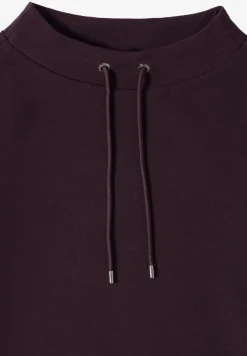 Shirt met structuur en trechtervormige hals