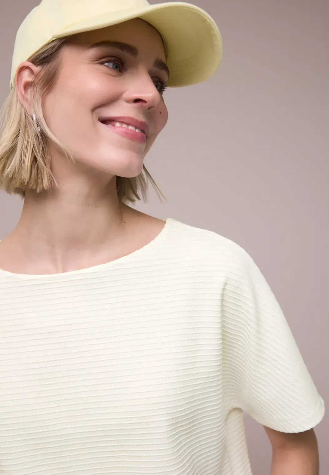Shirt met structuur in effen kleur