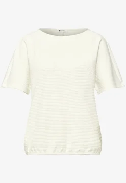 Shirt met structuur in effen kleur
