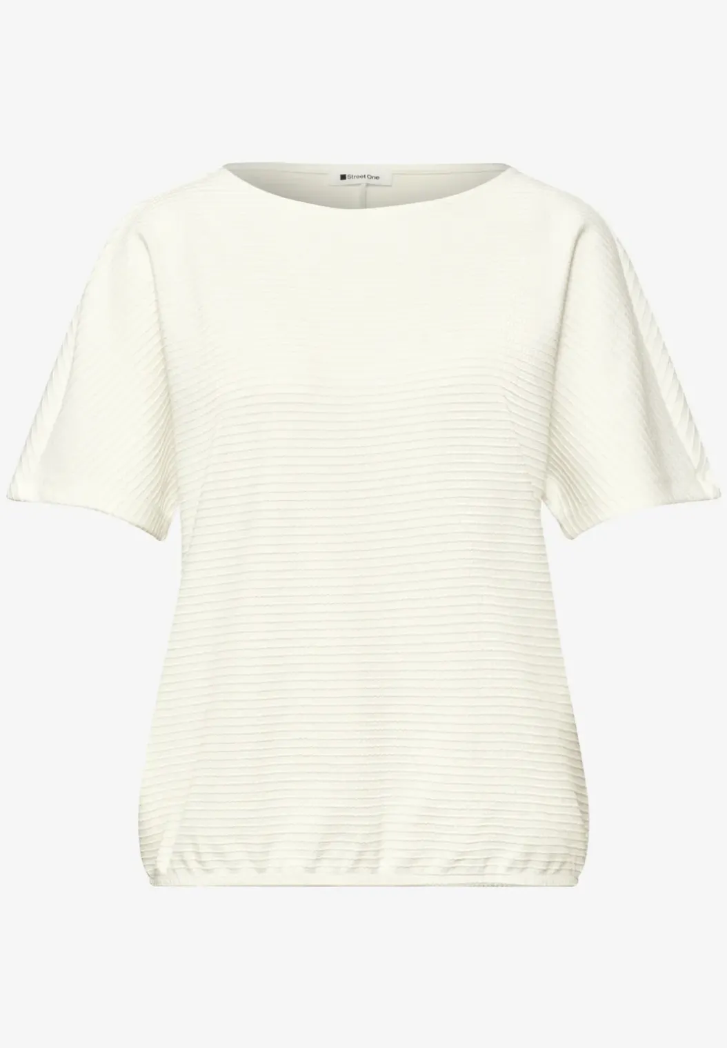 Shirt met structuur in effen kleur