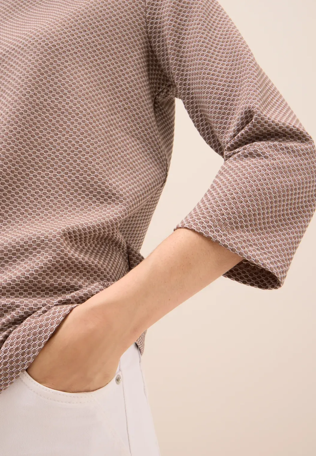 Shirt met structuur in twee kleuren