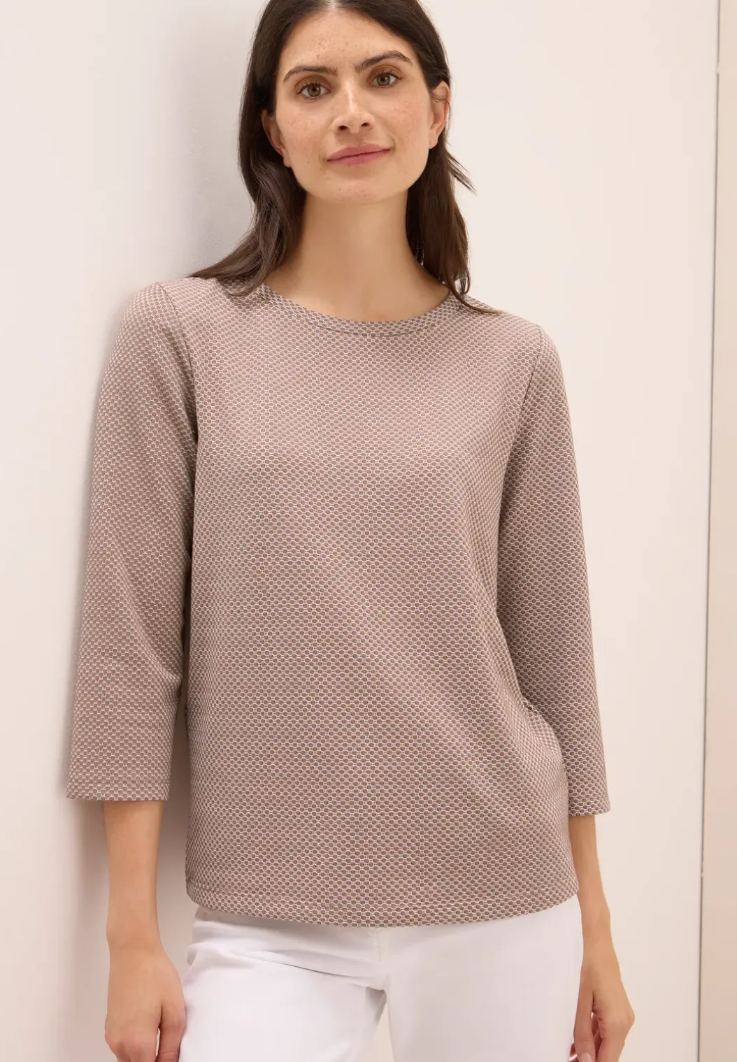 Shirt met structuur in twee kleuren