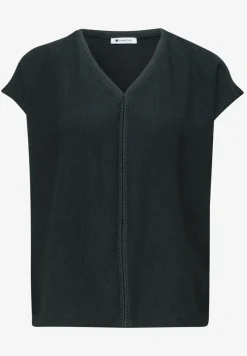 Shirt met structuurmix en tape