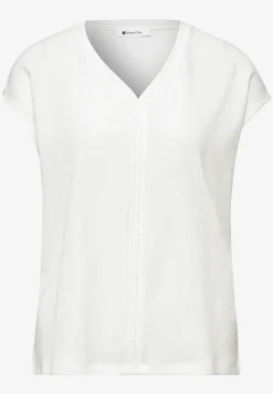 Shirt met structuurmix en tape