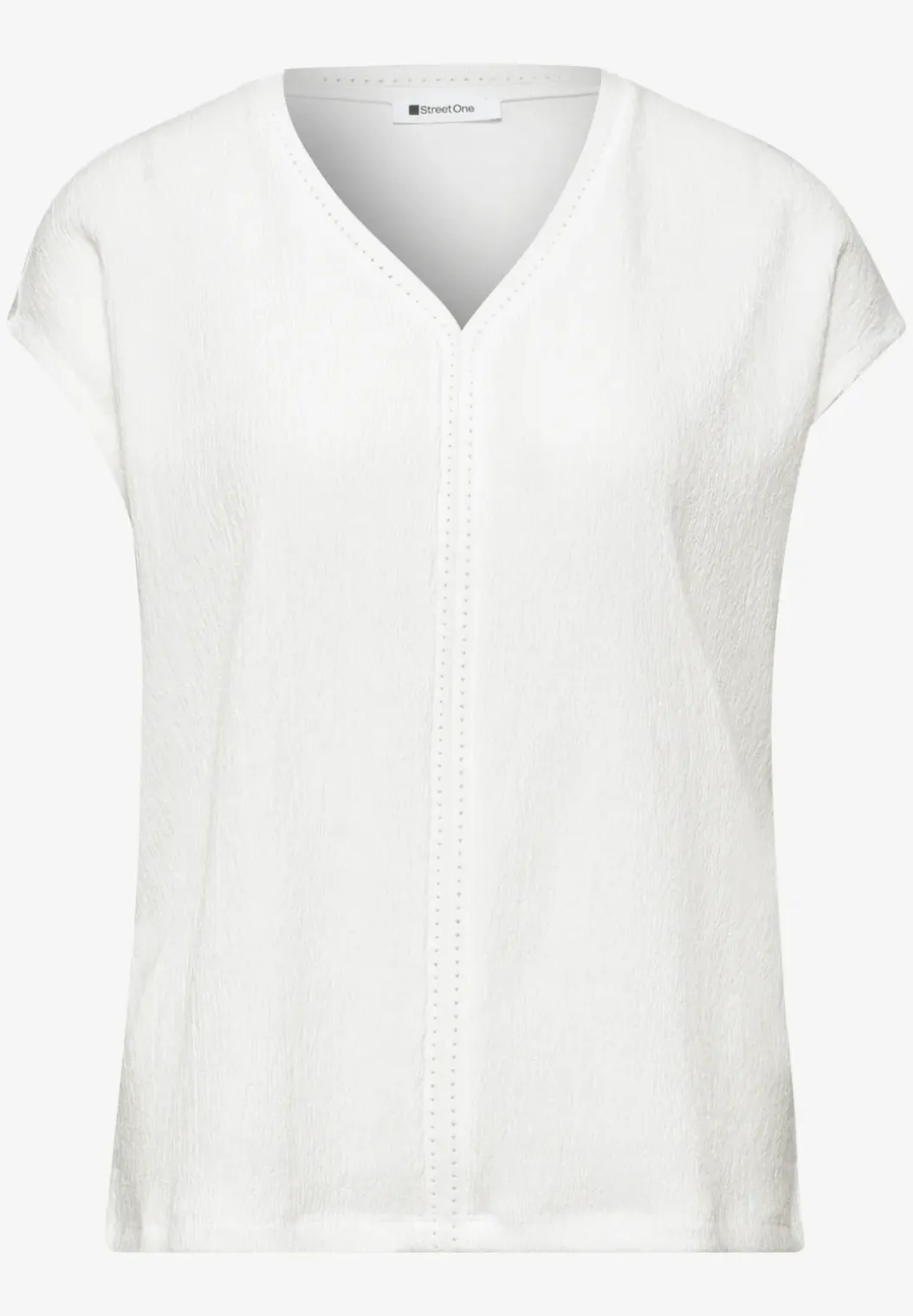 Shirt met structuurmix en tape