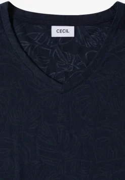 Shirt met ton-sur-ton burn-outpatroon