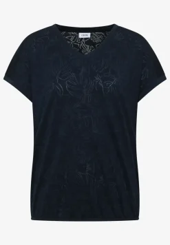 Shirt met ton-sur-ton burn-outpatroon