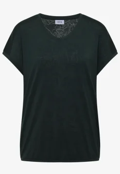 Shirt met ton-sur-ton burn-outpatroon