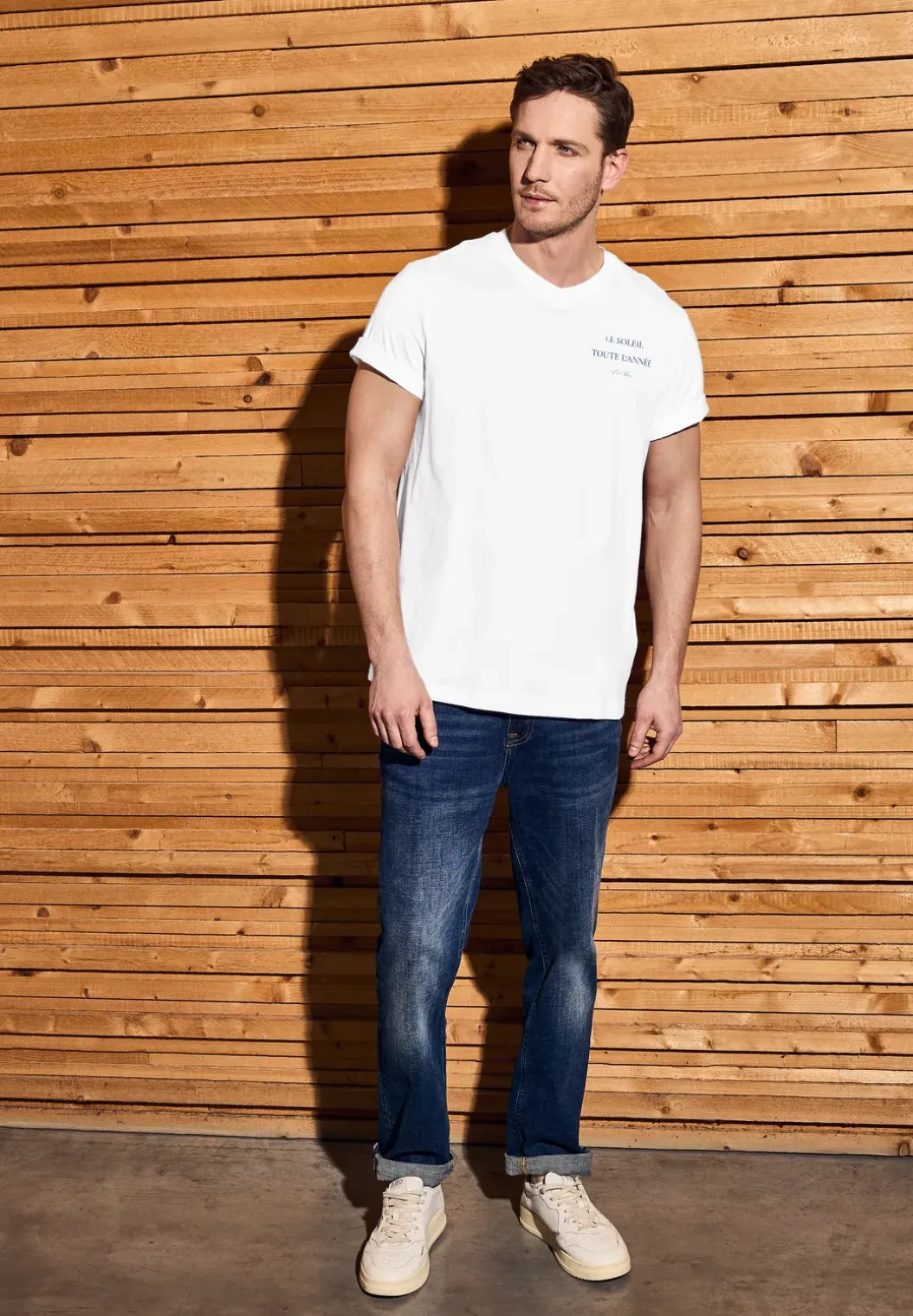 Shirt met V-hals