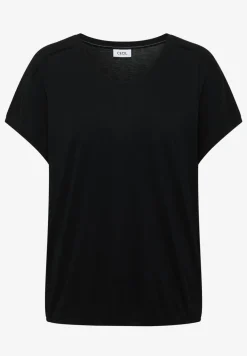 Shirt met V-hals en kanten detail