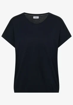 Shirt met V-hals en kanten detail