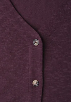 Shirt met V-hals en knoopsluiting