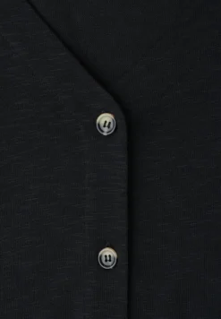 Shirt met V-hals en knoopsluiting