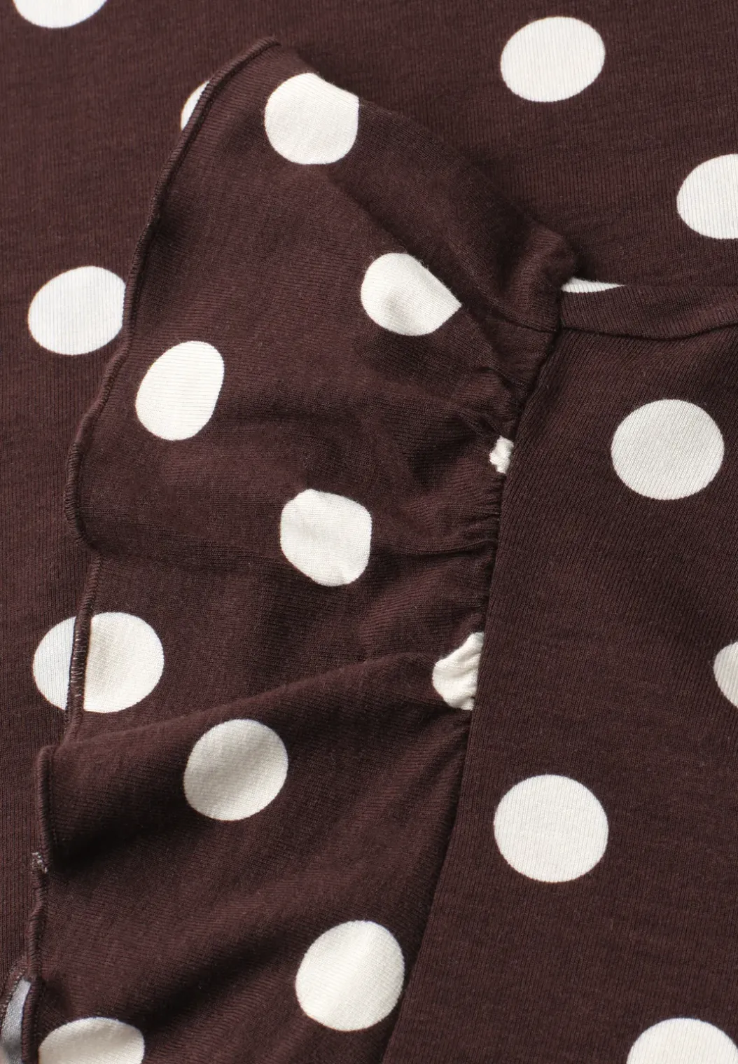 Shirt met V-hals en volantmouwen