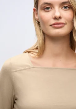 Shirt met vierkante halslijn