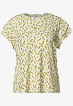 Shirt met volantmouwen en print