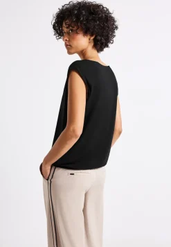 Shirt van jersey met elastische zoom