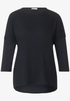 Shirt van materiaalmix