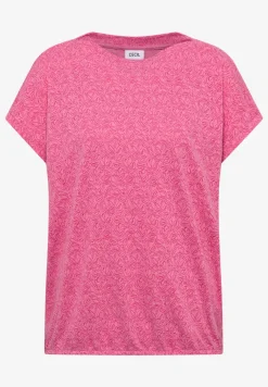 Shirt in burnout look met boothals