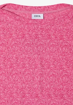 Shirt in burnout look met boothals