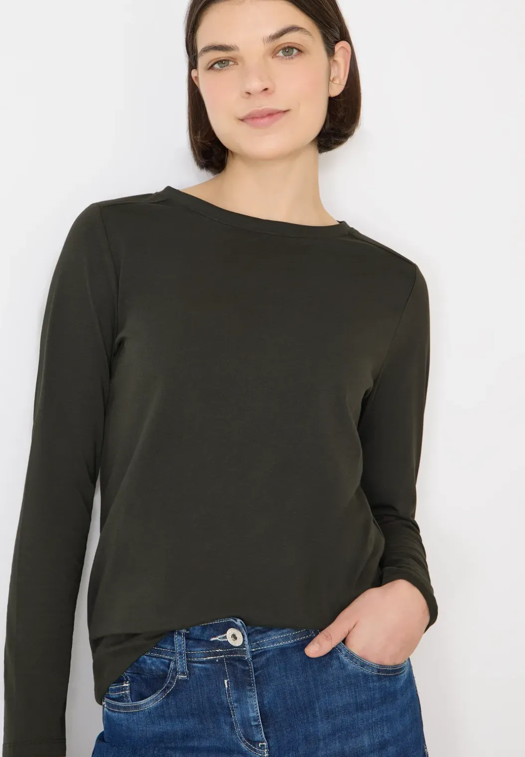 Shirt in effen kleur