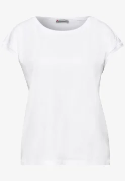 Shirt met boothals en decoratief detail