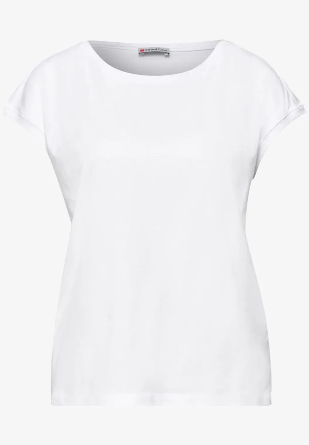 Shirt met boothals en decoratief detail