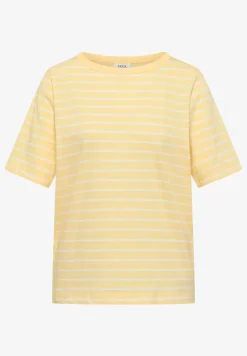 Shirt met boothals en strepen