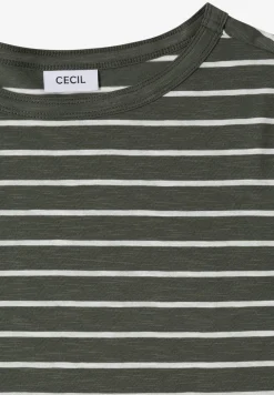 Shirt met boothals en strepen