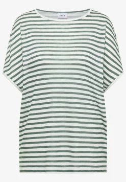 Shirt met boothals en strepen