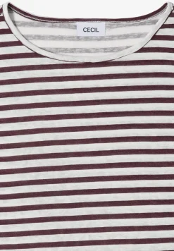 Shirt met boothals en strepen