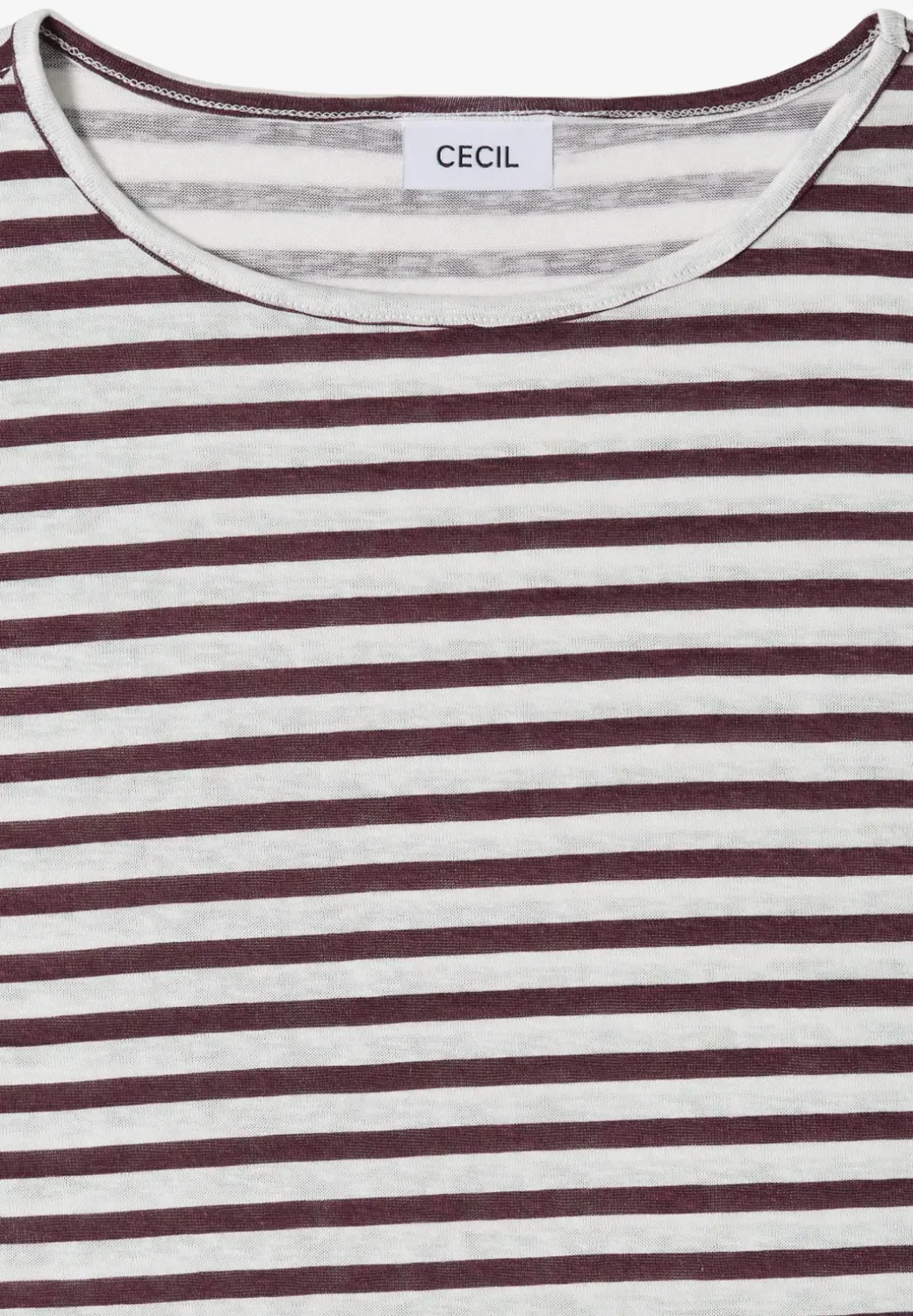 Shirt met boothals en strepen