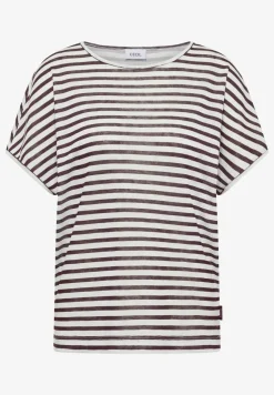 Shirt met boothals en strepen