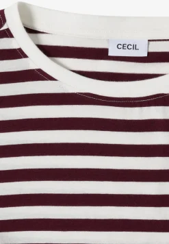Shirt met boothals en strepen