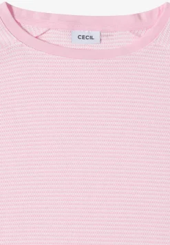 Shirt met boothals en structuur