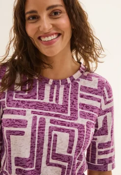 Shirt met burn-out look