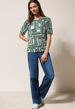 Shirt met burn-out look