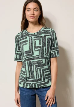 Shirt met burn-out look
