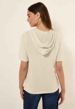 Shirt met crêpe capuchon