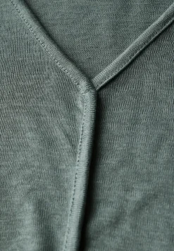 Shirt met decoratieve stiksels