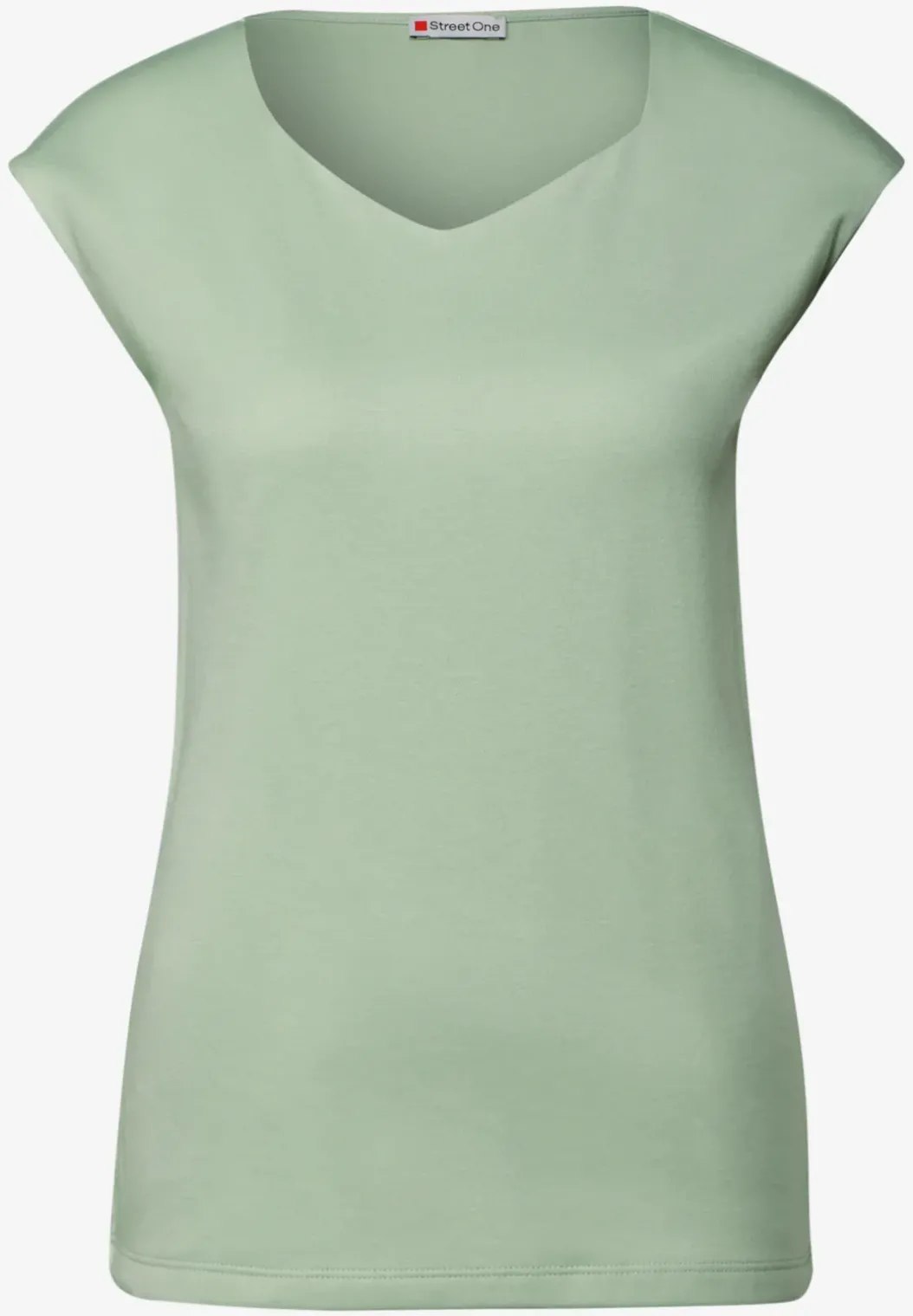 Shirt met diamanten halslijn