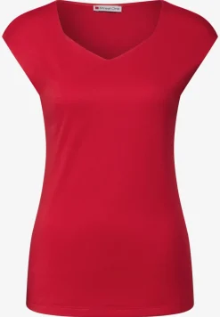 Shirt met diamanten halslijn