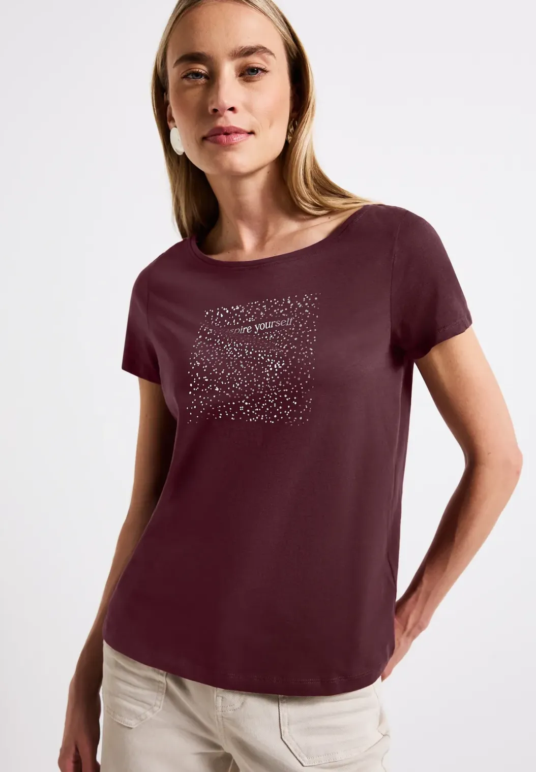 Shirt met foliedruk