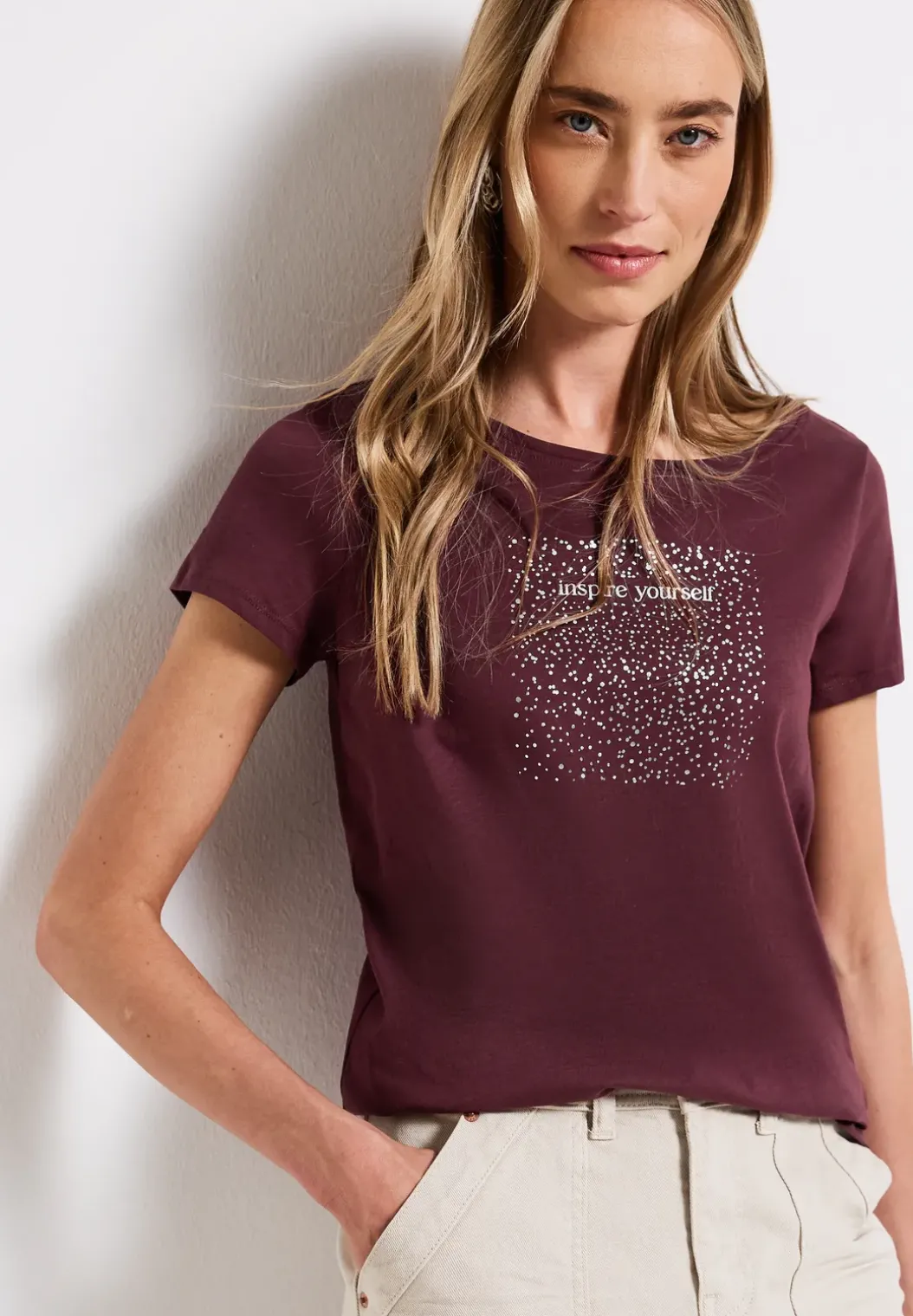 Shirt met foliedruk