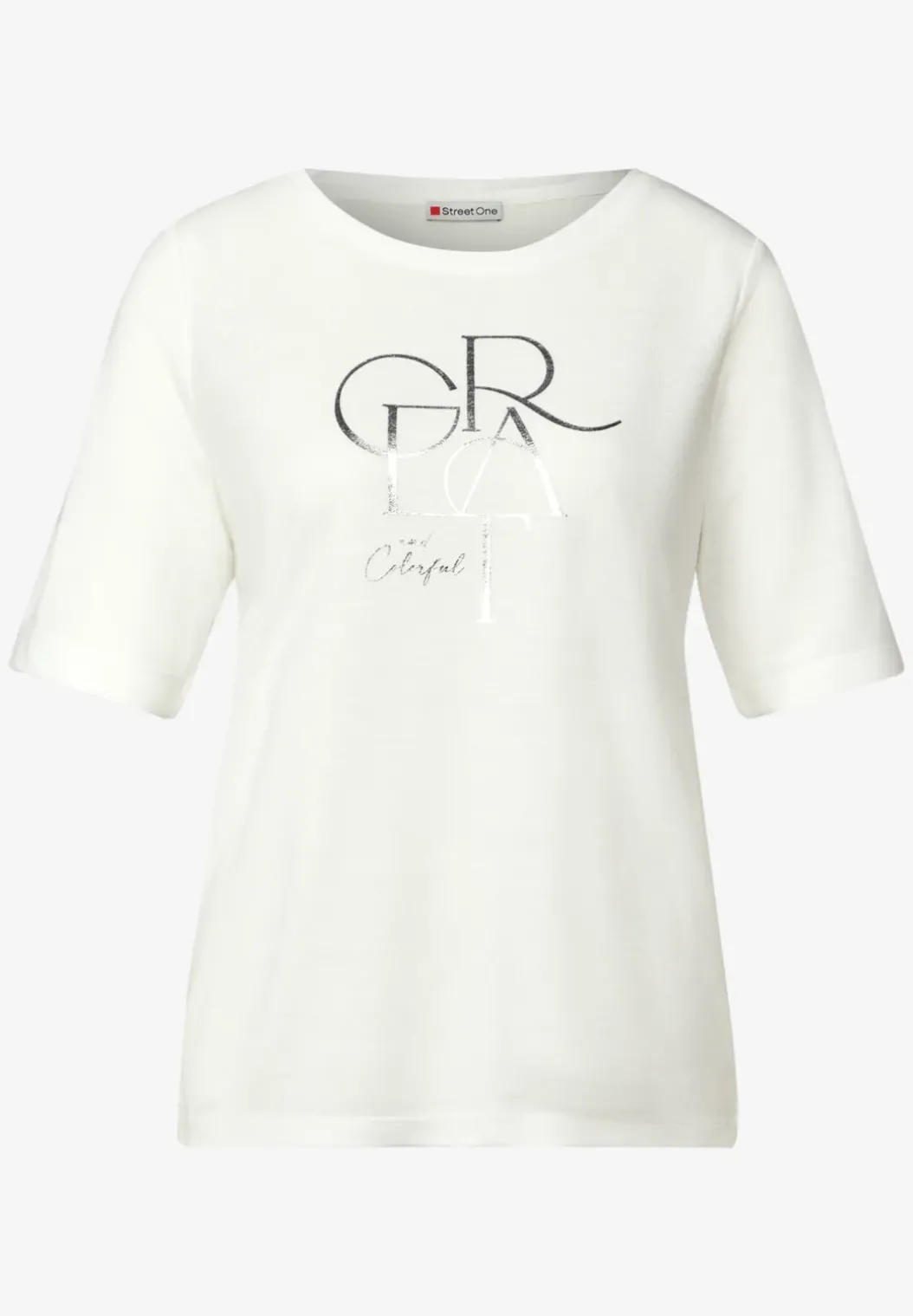 Shirt met folietekst