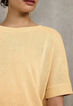 Shirt met gebreide look