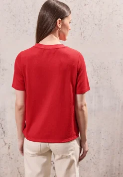 Shirt met gebreide look